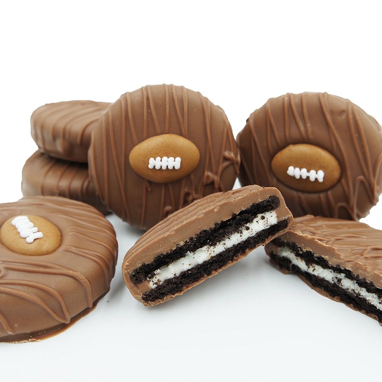 Philadelphia Candies Milk Chocolate Covered OREO® Cookies, Football Gift 8 Ounce