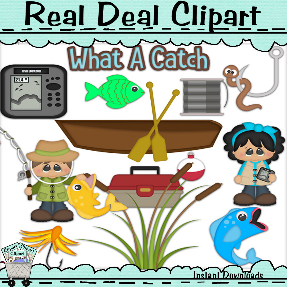 Fishing Trip Clip Art - Digital Art