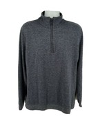 Vineyard Vines Midtown 1/4 Zip Sweater Size L Denim Blue Long Sleeve Stretch - $37.37