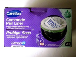Cleanis Carebag Commode Pail Liners with Super Absorbent Pads - 20 Liner... - $11.88
