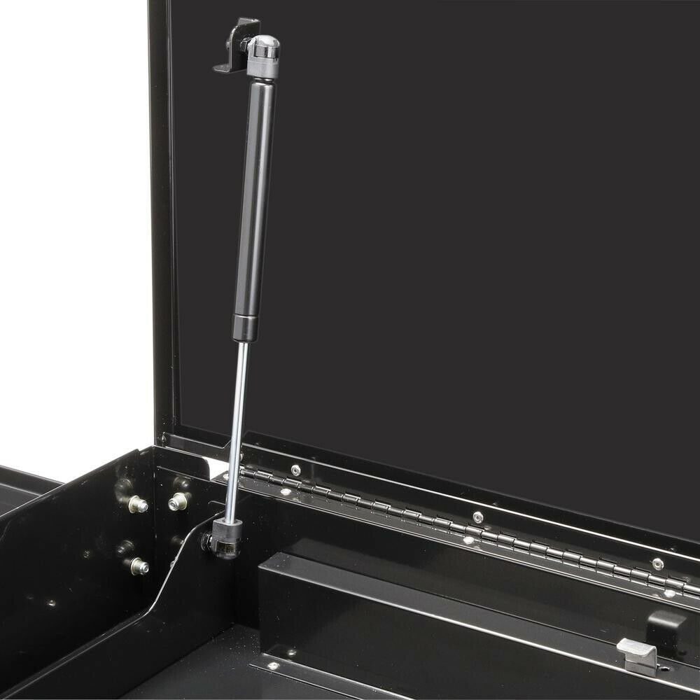 Husky Tool Storage Cart 33 in. 4Drawer Extended Side Table Bottle Tray Black Shelf Trucks