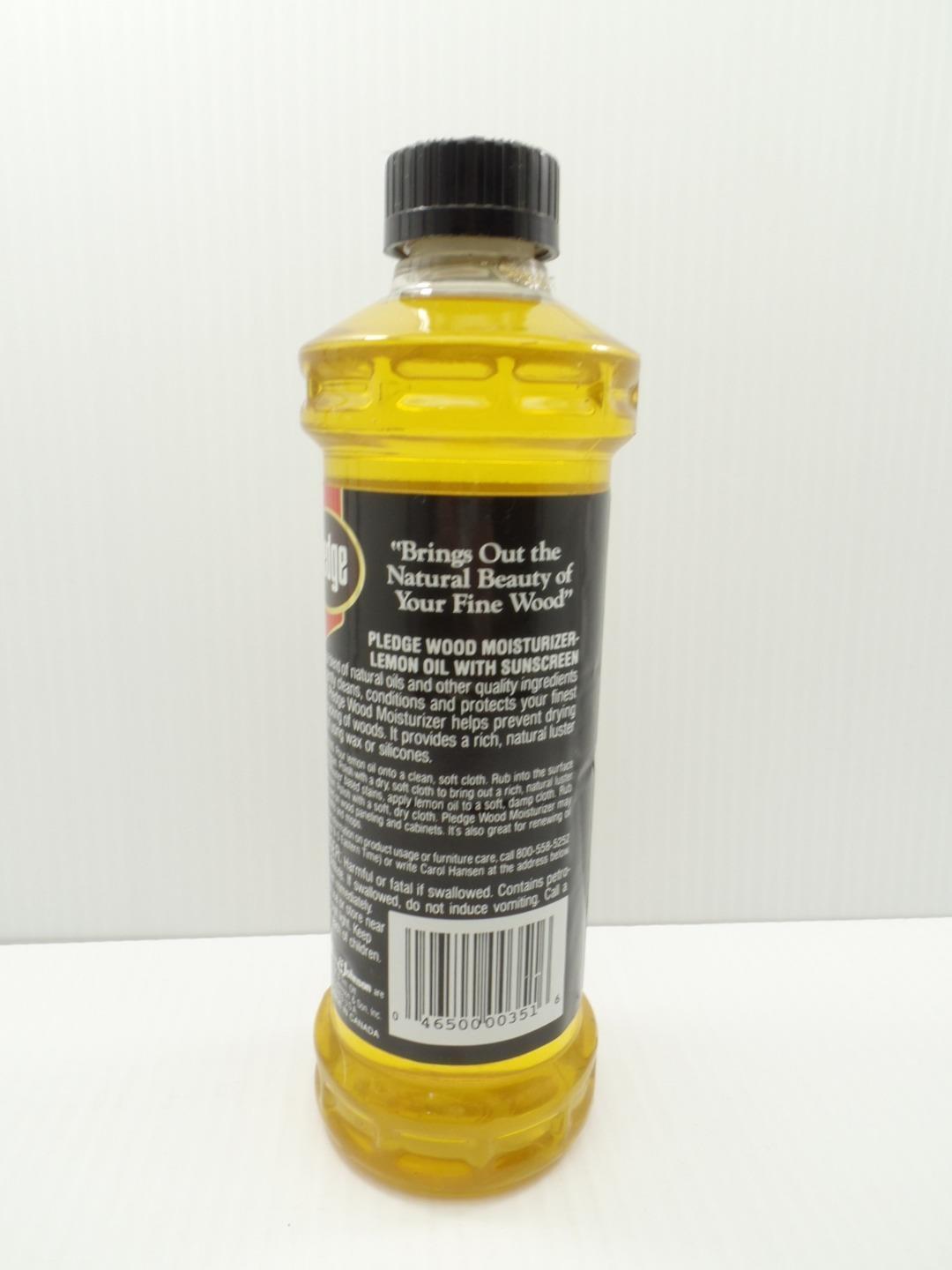 Johnson Wax Pledge Wood Moisturizer w/Sunscreen Lemon Oil 16 oz NOS