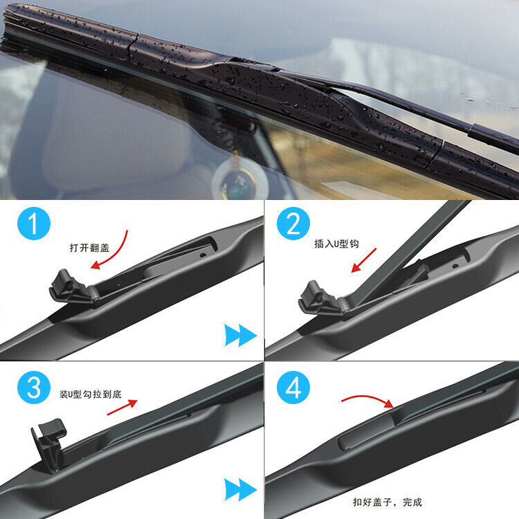 2pcs soft rubber windscreen front windshield wiper blades For LEXUS ...