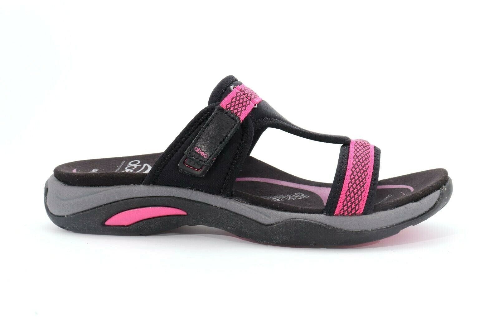 Abeo Carmel Slides Slip On Sandals Pink Black Size US 11 Neutral Footbed($)