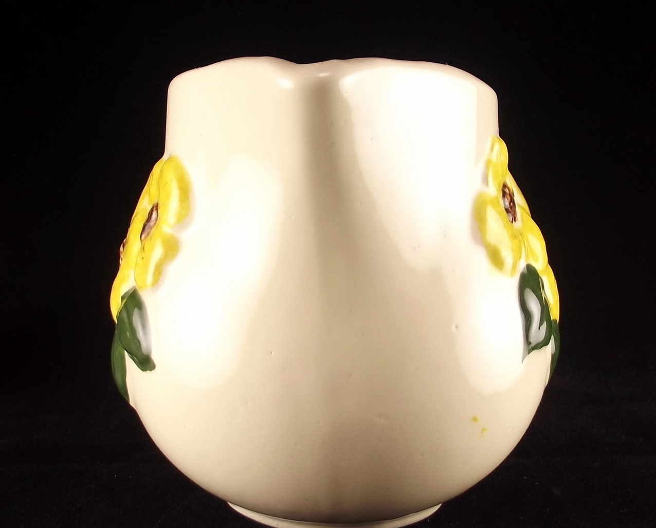 Vintage American Bisque APCO pottery pitcher yellow flowers - American ...