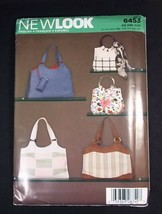 New Look pattern 6453 bags totes in 5 styles scarf - $4.99