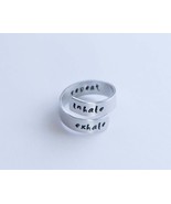 Inhale exhale ring, Yoga ring, yoga lover gift, meditation help, relaxat... - $19.00