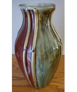 LARGE MULTI COLOR VASE 12&quot; TALL 18&quot; ROUND - £8.27 GBP