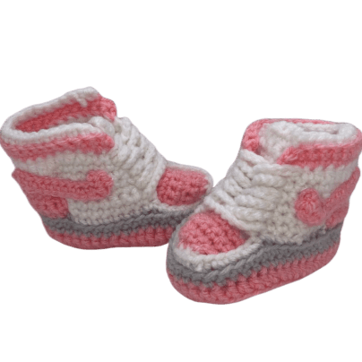 39.Baby Crochet J 1 Vibrant Pink Shoes