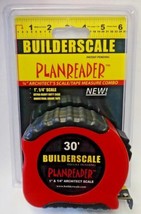 Builderscale Planreader 52630 30&#39; Tape Measure &amp; 1&quot; &amp; 1/4&quot; Architect Sca... - $7.92
