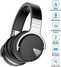 Active Noise Cancelling Bluetooth Headphones with Microphone    -  Deep Bass image 1