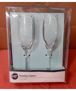 Wilton Toasting Glasses For Weddings Or Anniversary Celebrations 8 1/2&quot; ... - $16.49