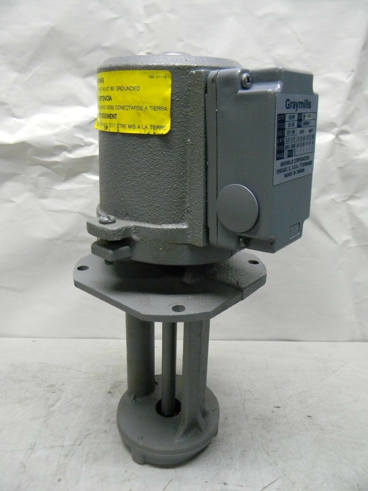 Graymills Cast Iron Recirculation Coolant Replacement Pump IMV08F