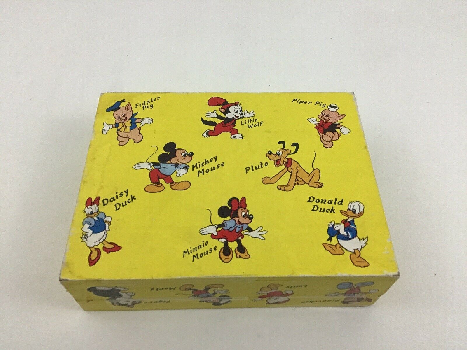 Mickey Mouse Picture Cubes Puzzle Toy Box Case Vintage 1960s Disney ...