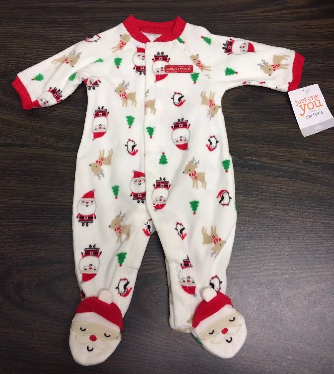 Carter/'s Just One You Boys Girls Pumpkin 1st Halloween Fleece Footed Pajamas NWT