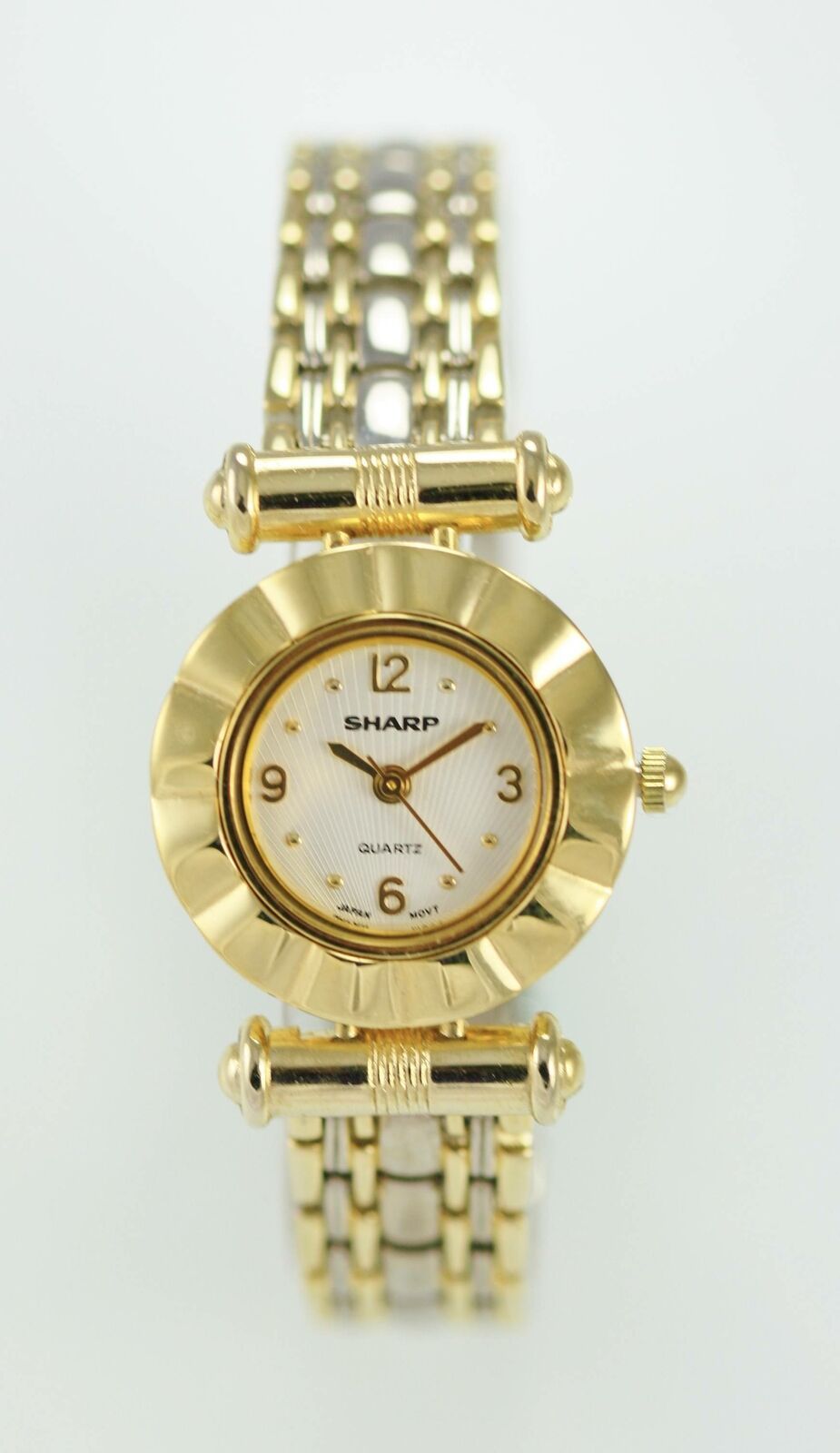 Sharp Womens Watch Stainless Gold Silver Steel Water Resist Battery ...