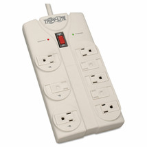 Tripp Lite TLP808 Surge Suppressor 8 Outlets 8 ft Cord 1440 Joules Light Gray  - $59.27
