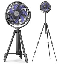 10000Mah Portable Rechargeable Tripod Fan, 8&quot; Battery Operated Fan With ... - $101.99