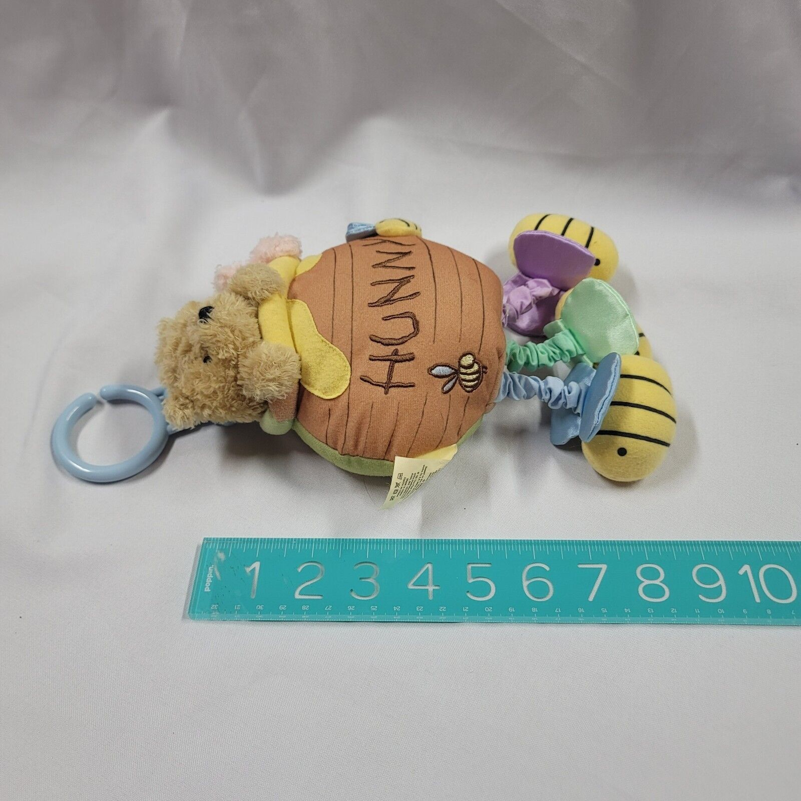 Classic Winnie the Pooh Baby Activity Toy Clip On Plush Rattle Crinkle