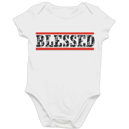 80.Blessed  Retro White Cement  Baby Bodysuit Onesie