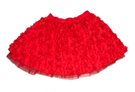 Gapkids Girls Red Rose Swing Skirt Size 10 (L) with Elastic Waist Ruffled - $14.06