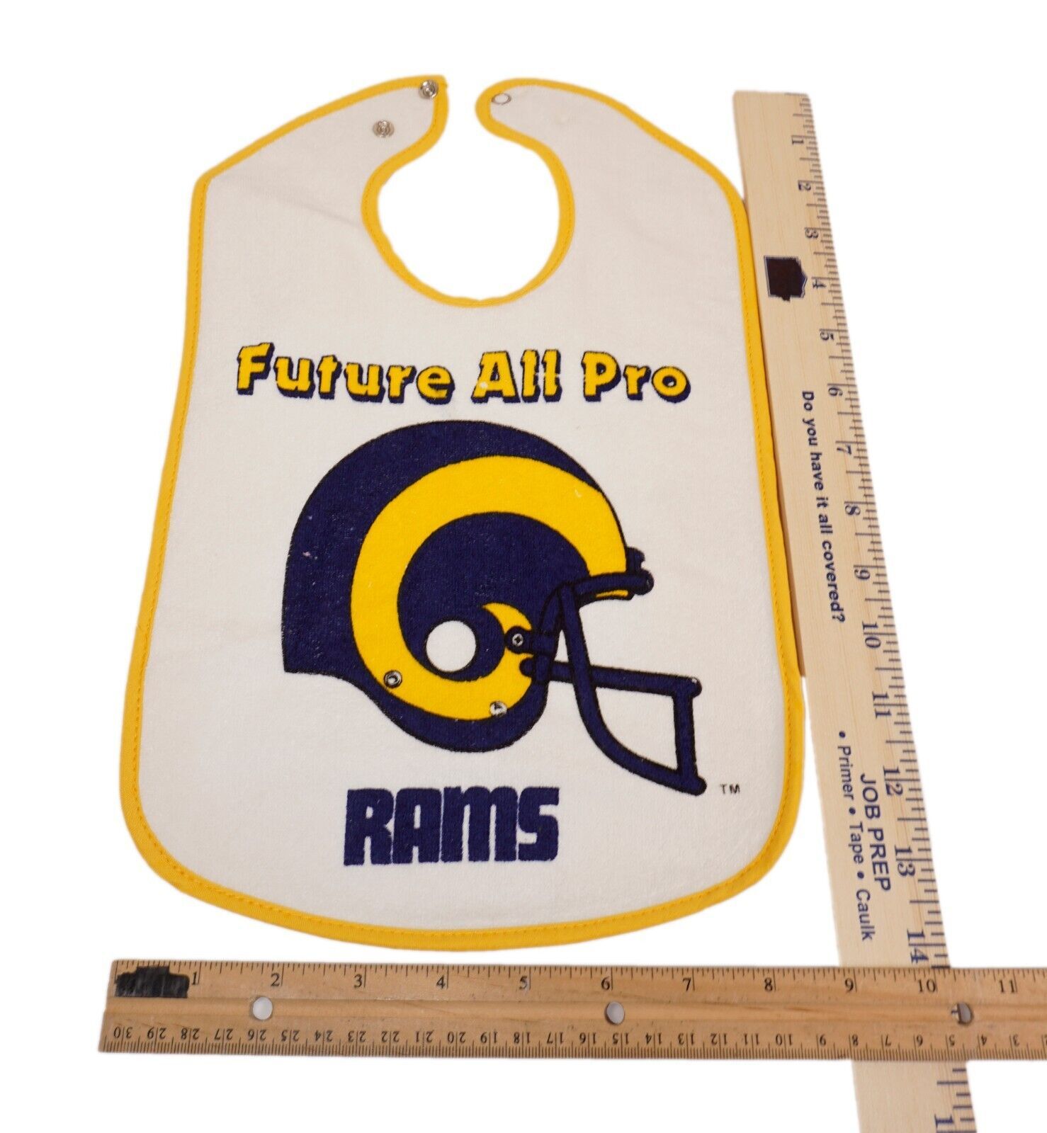 Vintage Russ Baby Bib “Future All Pro” - Los Angeles LA Rams NFL Football 1990s