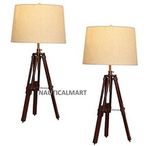 NauticalMart Urban Design Surveyor Tripod Table lamp - Set of 2