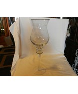 Vintage 16&quot; Tall Clear Glass for Flowers or Candles, Etched Flowers &amp; Le... - $74.25