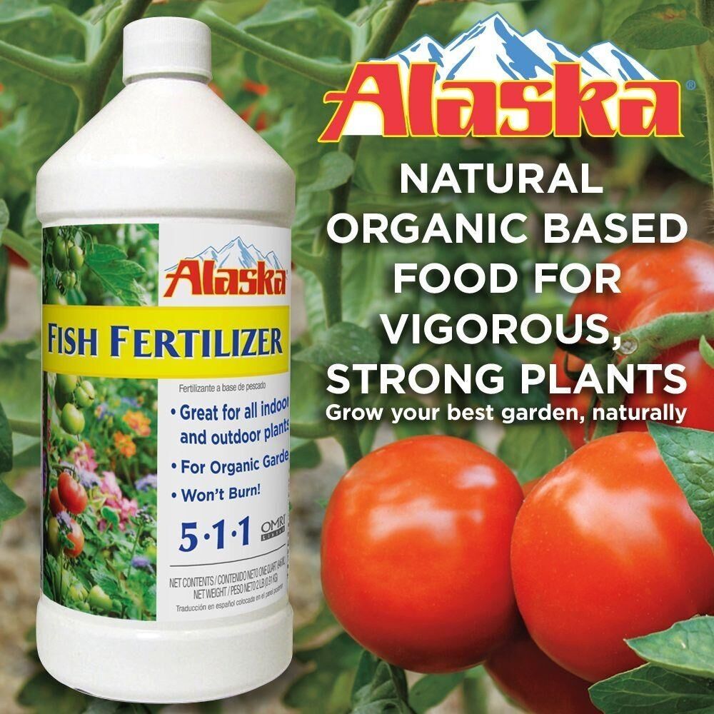 Fish Emulsion Fertilizer 5-1-1 Organic Indoor Outdoor Plants Vegetables