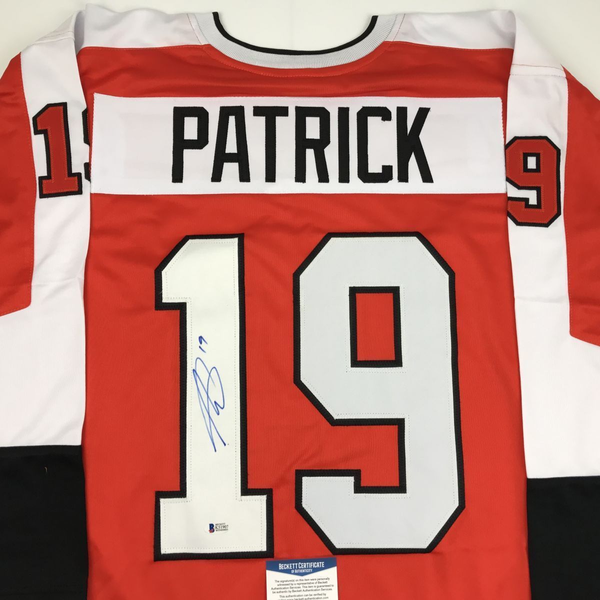 Autographed/Signed NOLAN PATRICK Philadelphia Orange Hockey Jersey Beckett COA - $199.99