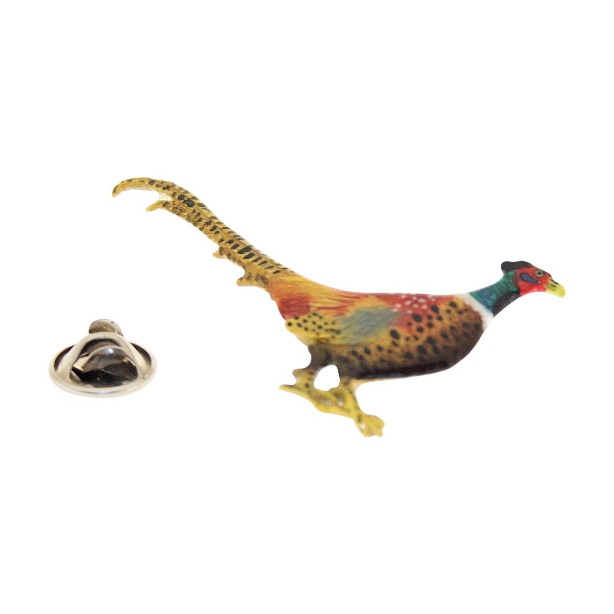 Pheasant Pin ~ Hand Painted ~ Lapel Pin - Brooches, Pins