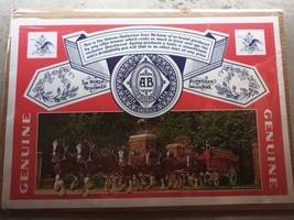 Vintage Budweiser Anheuser Busch Poster  Label Clydesdales 20" x 14" Rare - $43.16