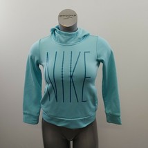Nike Hoodie Girls Size Medium Blue Long Sleeve Hooded Sweatshirt Polyester - $15.83