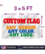 Custom Personalize Flag Advertising Banner Any Design Polyester 3x5FT US... - $15.79+