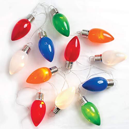 FAO Schwarz Oversized Indoor Holiday String Light Garland, 12 Jumbo LED ...