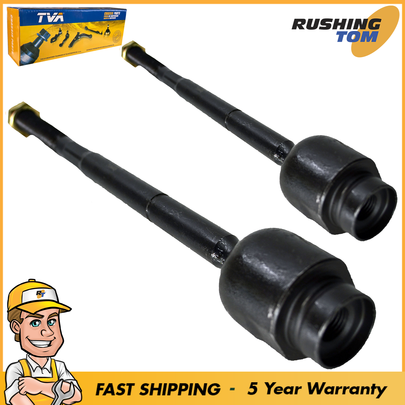 Set Of (2) Front Inner Tie Rod Ends For A Malibu G6 Aura With 5 Year Warranty Tie Rod Linkages