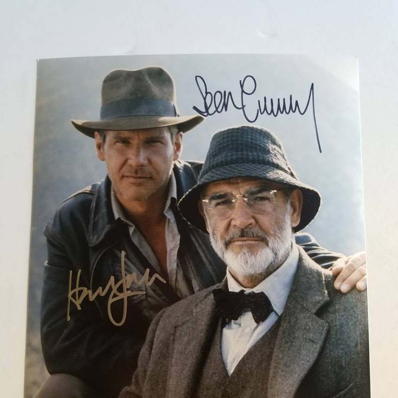 Sean Connery and Harrison Ford Raiders of the Lost Ark 8 by 10 photo