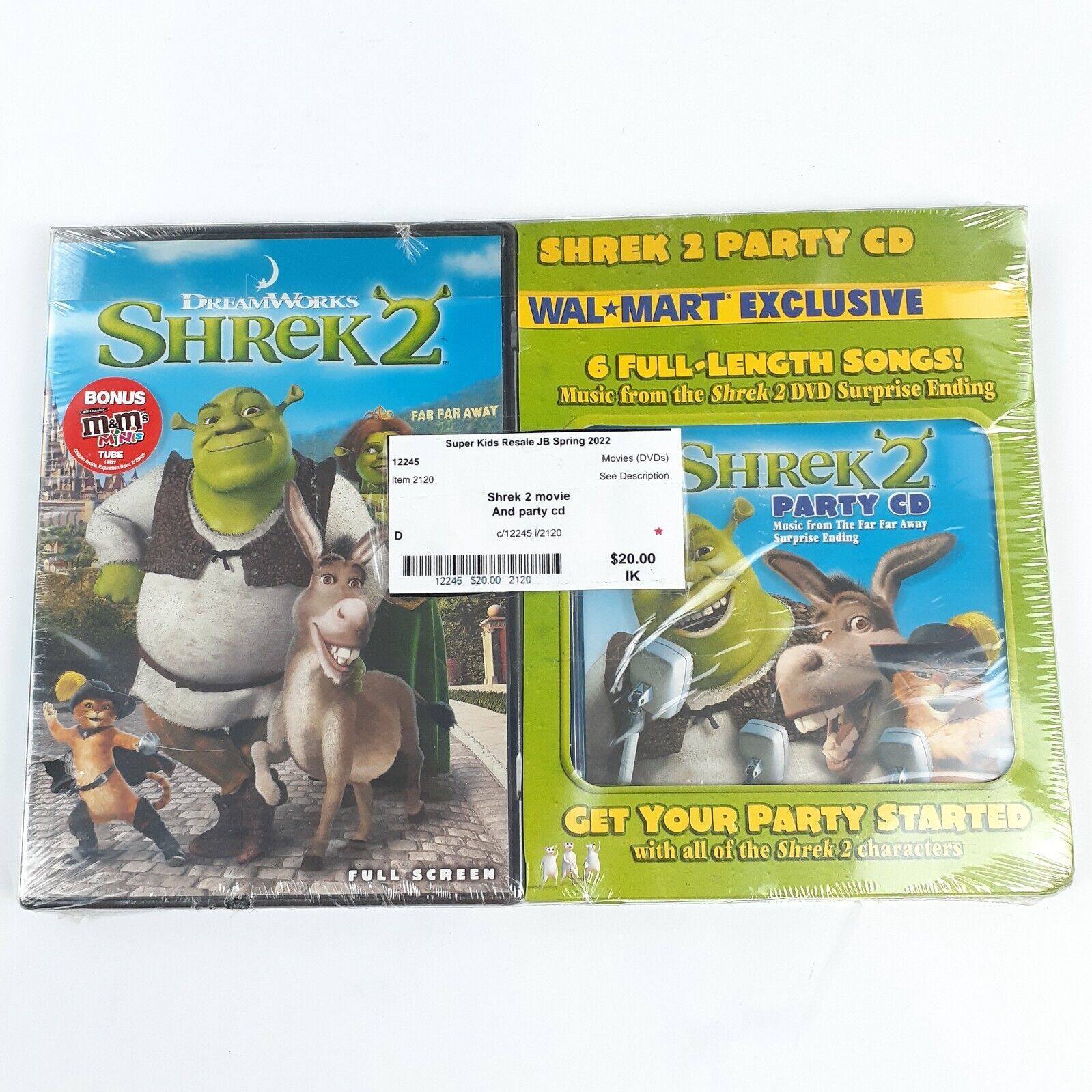 Shrek 2 Film DVD Lot Shrek 2 Party CD Movie Exclusive Far Far Away ...