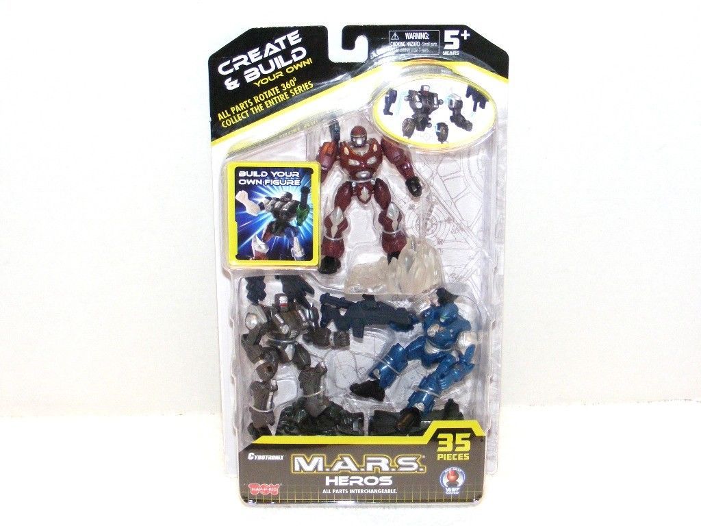 NIB CYBROTRONIX M.A.R.S. HEROS 35 PIECE CREATE & BUILD YOUR OWN ACTION FIGURE Action Figures