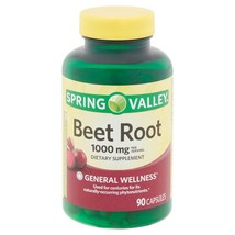 Spring Valley Beet Root Capsules, 1,000mg, 90 Count - Raíz de remolacha+ - $19.99