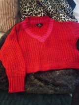 Adorable Sweetest Heart Pink and Red Knit Varsity Sweater LULUS X Small. - $40.00