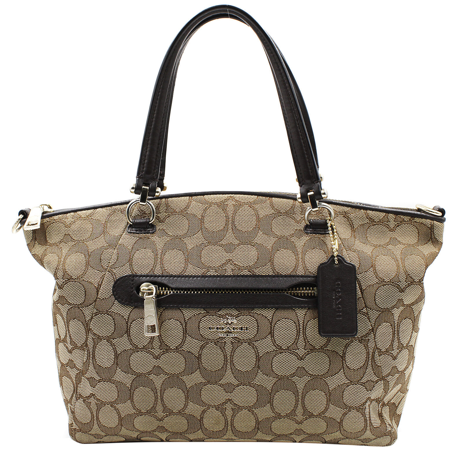 Coach Signature Prairie Satchel Li/Khaki/Brown Women's Handbag 58875