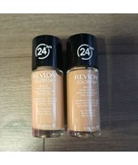 SET OF 2-REVLON Colorstay Combination/Oily Skin Foundation 320 TRUE BEIG... - $15.83