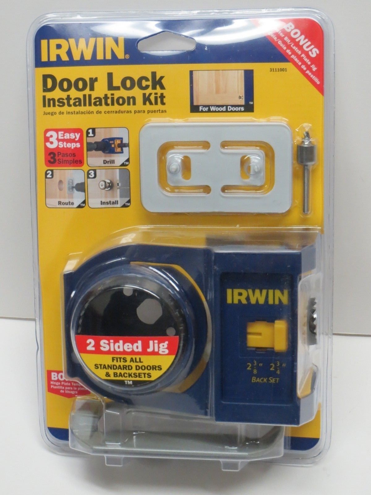 Irwin 3111001 Door Lock Installation Kit For Wood Doors Saws