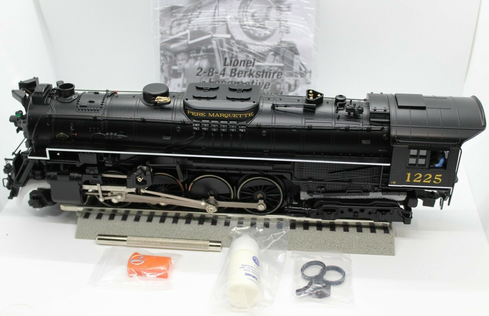 LIONEL POLAR EXPRESS BERKSHIRE PERE MARQUETTE #1225 STEAM ENGINE (#6 ...