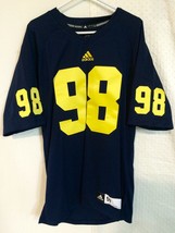 Adidas Authentic NCAA Jersey U OF MICHIGAN Wolverines #98 Navy sz 50 - $49.49