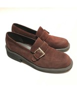 Luca B for Calico 7  Suede Loafers Brown Wedges Shoes Shoes Womens Classic - $16.93