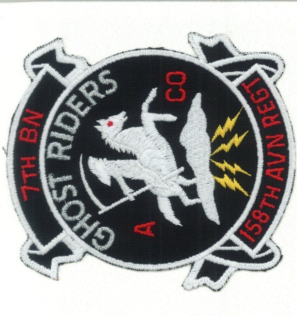 Us Army A Co 7 158th Aviation Regiment Ghost Riders Patch New Other