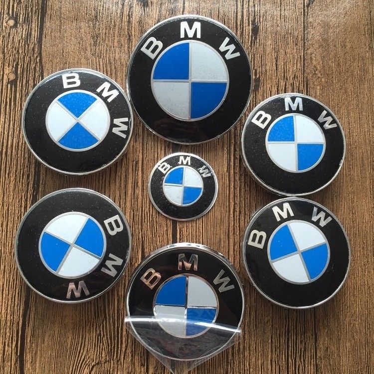 7x emblem SET BLUE/WHITE Emblem Logo FIT For BMW² e60 e90 e46 - Decals ...