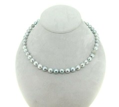 8.5mm Blue Akoya Strand of Pearls Necklace with 14k White Gold Clasp (#J4571) - $950.00